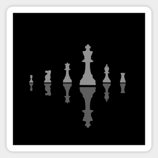 Chess pieces - king in front - horizontal design - ORENOB Magnet
